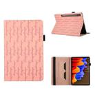 For Samsung Galaxy Tab S8+ / S7+ Lucky Bamboo Pattern Leather Tablet Case(Pink) - 1