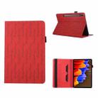 For Samsung Galaxy Tab S8+ / S7+ Lucky Bamboo Pattern Leather Tablet Case(Red) - 1