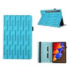 For Samsung Galaxy Tab S8+ / S7+ Lucky Bamboo Pattern Leather Tablet Case(Blue) - 1