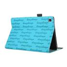 For Samsung Galaxy Tab S8 Ultra Lucky Bamboo Pattern Leather Tablet Case(Blue) - 4