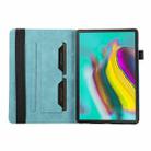 For Samsung Galaxy Tab S8 Ultra Lucky Bamboo Pattern Leather Tablet Case(Blue) - 5