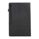 For Samsung Galaxy Tab S8 Ultra Lucky Bamboo Pattern Leather Tablet Case(Black) - 3