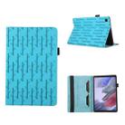 For Samsung Galaxy Tab A7 10.4 Lucky Bamboo Pattern Leather Tablet Case(Blue) - 1