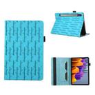 For Samsung Galaxy Tab S8 / S7 Lucky Bamboo Pattern Leather Tablet Case(Blue) - 1
