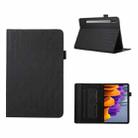For Samsung Galaxy Tab S8 / S7 Lucky Bamboo Pattern Leather Tablet Case(Black) - 1