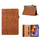 For Samsung Galaxy Tab S8 / S7 Lucky Bamboo Pattern Leather Tablet Case(Brown) - 1