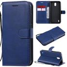 For Nokia 1.3 Solid Color Horizontal Flip Protective Leather Case with Holder & Card Slots & Wallet & Photo Frame & Lanyard(Blue) - 1