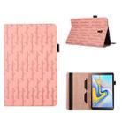 For Samsung Galaxy Tab A 10.5 T590 Lucky Bamboo Pattern Leather Tablet Case(Pink) - 1