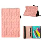 For Samsung Galaxy Tab S5e 10.5 T720 Lucky Bamboo Pattern Leather Tablet Case(Pink) - 1