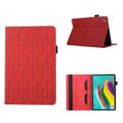 For Samsung Galaxy Tab S5e 10.5 T720 Lucky Bamboo Pattern Leather Tablet Case(Red) - 1