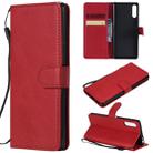 For Sony Xperia L4 Solid Color Horizontal Flip Protective Leather Case with Holder & Card Slots & Wallet & Photo Frame & Lanyard(Red) - 1