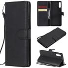 For Sony Xperia L4 Solid Color Horizontal Flip Protective Leather Case with Holder & Card Slots & Wallet & Photo Frame & Lanyard(Black) - 1