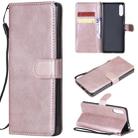 For Sony Xperia L4 Solid Color Horizontal Flip Protective Leather Case with Holder & Card Slots & Wallet & Photo Frame & Lanyard(Rose Gold) - 1