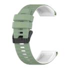 For Garmin Instinct 2 Solar Sports Mixing Color Silicone Watch Band(Light Green+White) - 1