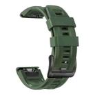 For Garmin Instinct 2 Solar Sport Pure Color Silicone Watch Band(Army Green) - 1