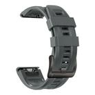 For Garmin Instinct 2 Solar Sport Pure Color Silicone Watch Band(Charcoal Gray) - 1