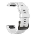 For Garmin Fenix 7 Pro 47mm Sport Pure Color Silicone Watch Band(White) - 1