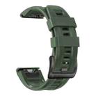 For Garmin Fenix 7 Pro 47mm Sport Pure Color Silicone Watch Band(Army Green) - 1