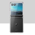 For Motorola Razr 50 Full Coverage Electroplate PC Transparent Phone Case(Silver) - 2