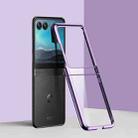 For Motorola Razr 50 Full Coverage Electroplate PC Transparent Phone Case(Purple) - 1