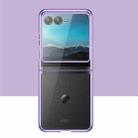 For Motorola Razr 50 Full Coverage Electroplate PC Transparent Phone Case(Purple) - 2