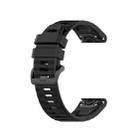 For Garmin Fenix 7 Pro 51mm Sports Silicone Watch Band(Black) - 1