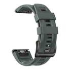 For Garmin Instinct 2X Solar Sport Pure Color Silicone Watch Band(Charcoal Gray) - 1