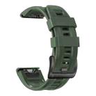 For Garmin Enduro 2 Sport Pure Color Silicone Watch Band(Army Green) - 1