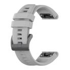 For Garmin Fenix 7 Pro 51mm Solid Color Silicone Watch Band(Grey) - 1