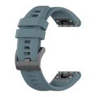 For Garmin Fenix 7 Pro 51mm Solid Color Silicone Watch Band(Rock Cyan) - 1