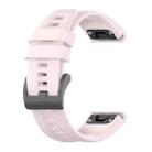 For Garmin Fenix 7 Pro 51mm Solid Color Silicone Watch Band(Cherry Pink) - 1