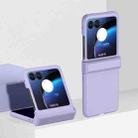For Motorola Razr 50 3 in 1 Skin Feel PC Phone Case(Sakura Purple) - 1