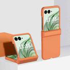 For Motorola Razr 50 Ultra 3 in 1 Skin Feel PC Phone Case(Orange) - 1