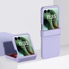 For Motorola Razr 60 Ultra 3 in 1 Skin Feel PC Phone Case(Sakura Purple) - 1