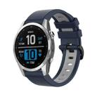 For Garmin Epix Pro 51mm Sports Two-Color Silicone Watch Band(Dark Blue+Grey) - 1