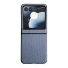 For Motorola Razr 50 Weave Texture PC Phone Case(Blue) - 1