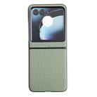 For Motorola Razr 50 Weave Texture PC Phone Case(Green) - 1