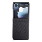 For Motorola Razr 50 Weave Texture PC Phone Case(Black) - 1