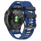 For Garmin Enduro 2 Sports Two-Color Silicone Watch Band(Midnight Blue+White) - 1