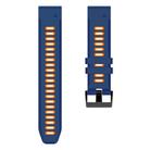 For Garmin Enduro 2 Sports Two-Color Silicone Watch Band(Midnight Blue+Orange) - 2