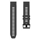 For Garmin Fenix 7 Pro 51mm Sports Two-Color Silicone Watch Band(Black+Grey) - 2
