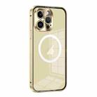 For iPhone 12 Pro MagSafe HD Spring Buckle Metal Phone Case(Gold) - 1