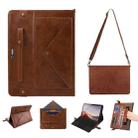 For Microsoft Surface Pro 4 / 5 / 6 / 7 Envelope Horizontal Flip PU Leather Case with Card Slots & Pen Slots & Holder & Wallet & Photo Frame & Shoulder Strap(Brown) - 1