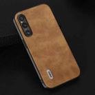 For Sony Xperia 10 V ABEEL Retro Litchi Texture PU Phone Case(Brown) - 2