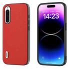 For Sony Xperia 10 V ABEEL Genuine Leather Luolai Series Phone Case(Red) - 1