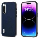 For Sony Xperia 10 IV ABEEL Genuine Leather Luolai Series Phone Case(Dark Blue) - 1