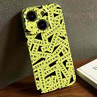 For iPhone 14 Plus Painted Pattern Precise Hole PC Phone Case(Green Label) - 1