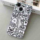 For iPhone 14 Plus Painted Pattern Precise Hole PC Phone Case(Bottle Monster) - 1