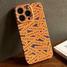 For iPhone 14 Pro Painted Pattern Precise Hole PC Phone Case(Orange Label) - 1