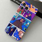 For iPhone 14 Pro Painted Pattern Precise Hole PC Phone Case(Working Uncle) - 1